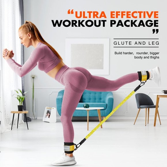 Resistance Band Set with Ankle Cuffs - Picture 5 of 8